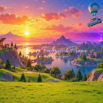 Battle Bus Sunset - With Sweep Option