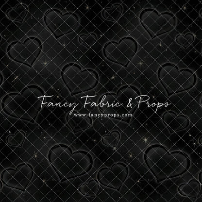 Black Puffy Hearts - With Sweep Option