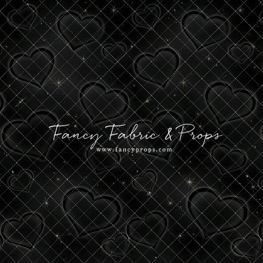Black Puffy Hearts - With Sweep Option
