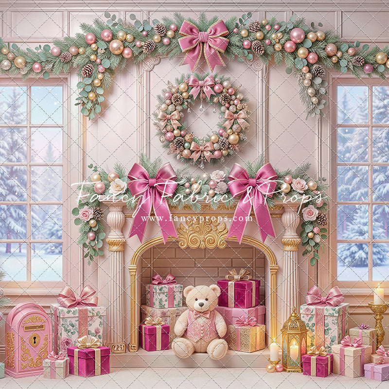 Blush Holiday Hearth - with Sweep Option
