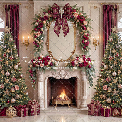 Christmas Rose Parlor - with Sweep Option