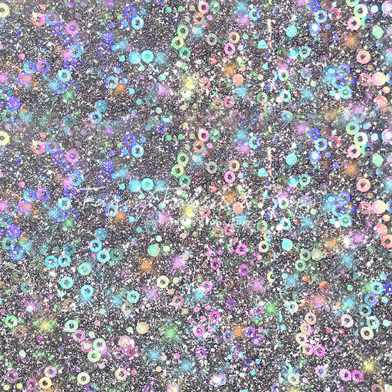 Cosmic Celebration - With Solid Beige Gray Floor Sweep Option