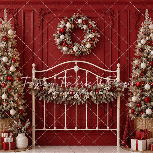 Crimson Holiday Headboard - with Sweep Option