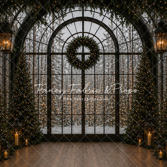 Evening Christmas Window - with Sweep Option