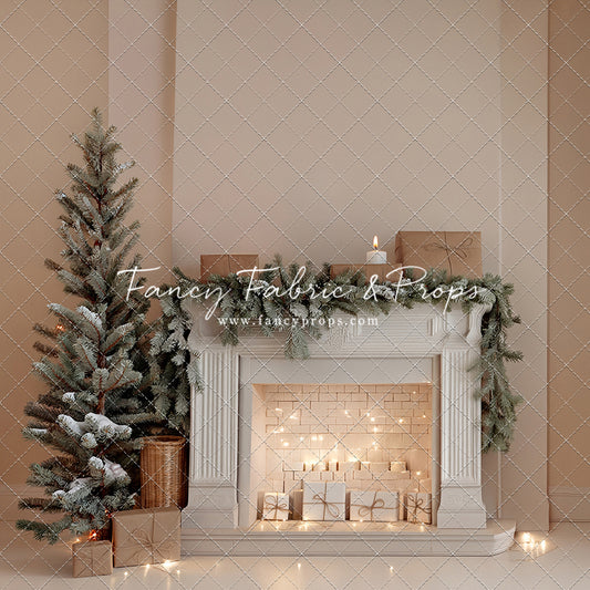 Evergreen & Ivory Mantle - With Sweep Option