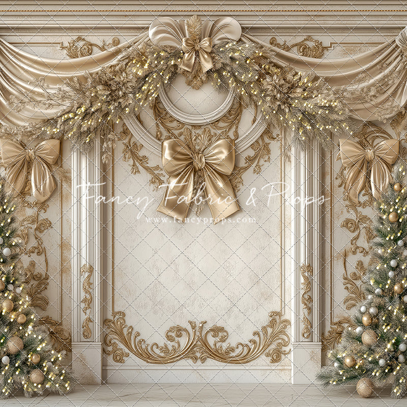 Fancy Gold Bow Wall - with Sweep Option