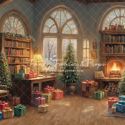 Festive Fireside Study - with Sweep Option