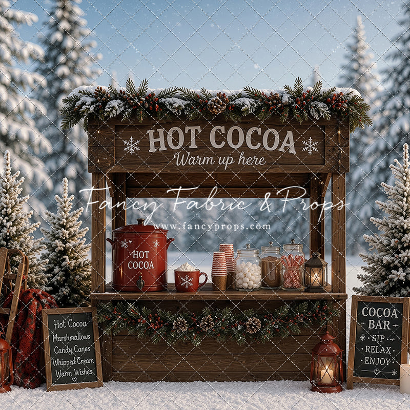 Frosted Forest Cocoa Cart - With Sweep Option