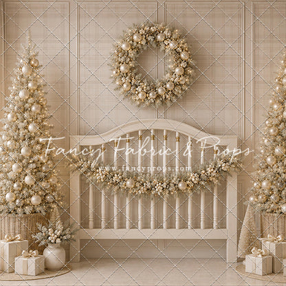 Frosted Holiday Headboard - with Sweep Option