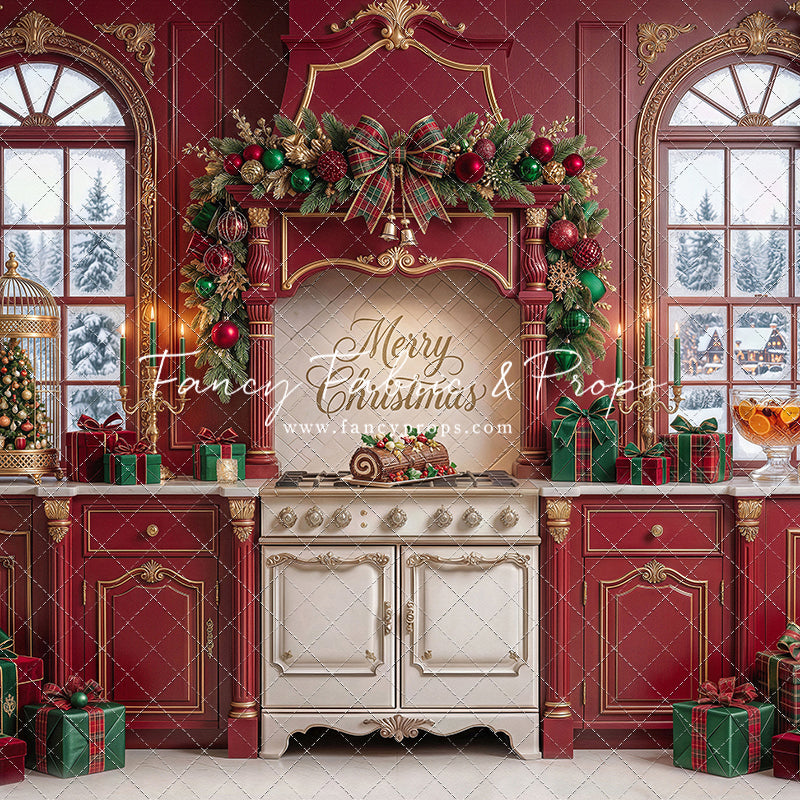 Gilded Cranberry Kitchen - With Sweep Option