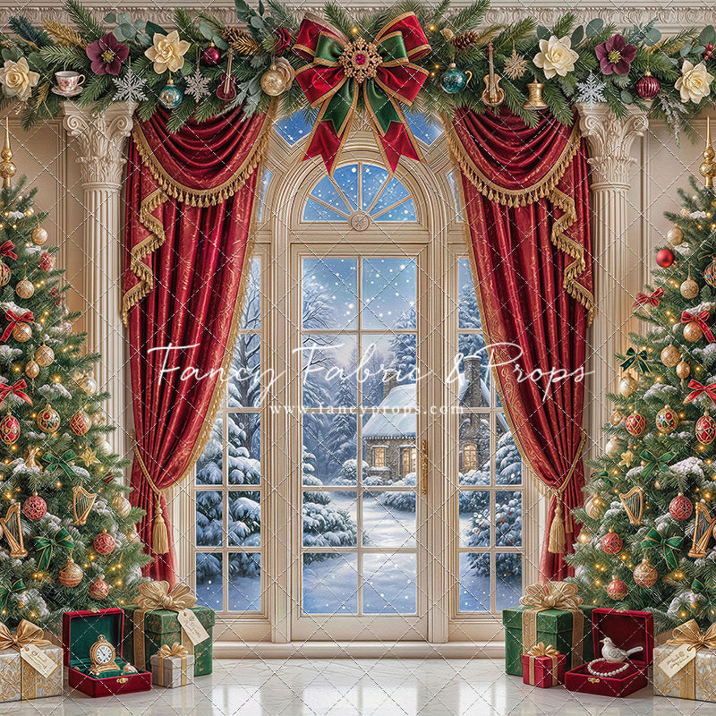 Holiday Window Elegance - with Sweep Option