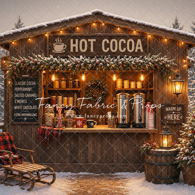 Hot Cocoa Holiday Hut - With Sweep Option