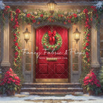 Merry Holiday Entry - Red Door - With Sweep Option