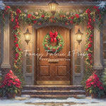 Merry Holiday Entry - Brown Door - With Sweep Option