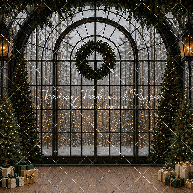 Moody Holiday Window View - with Sweep Option