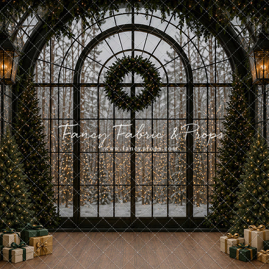 Moody Holiday Window View - with Sweep Option