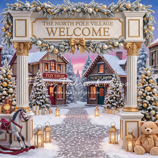 North Pole Village Welcome - with Sweep Option