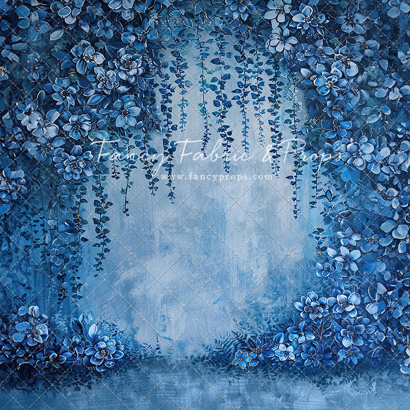 Painted Indigo Florals - Sweep Only