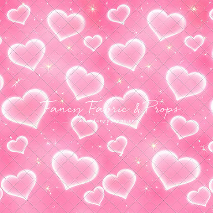 Pink Puffy Hearts - With Sweep Option