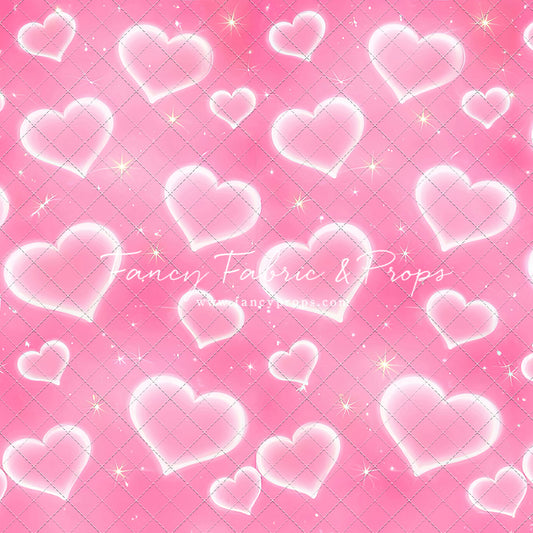 Pink Puffy Hearts - With Sweep Option