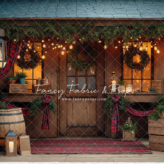 Plaid Cabin Porch - With Sweep Option