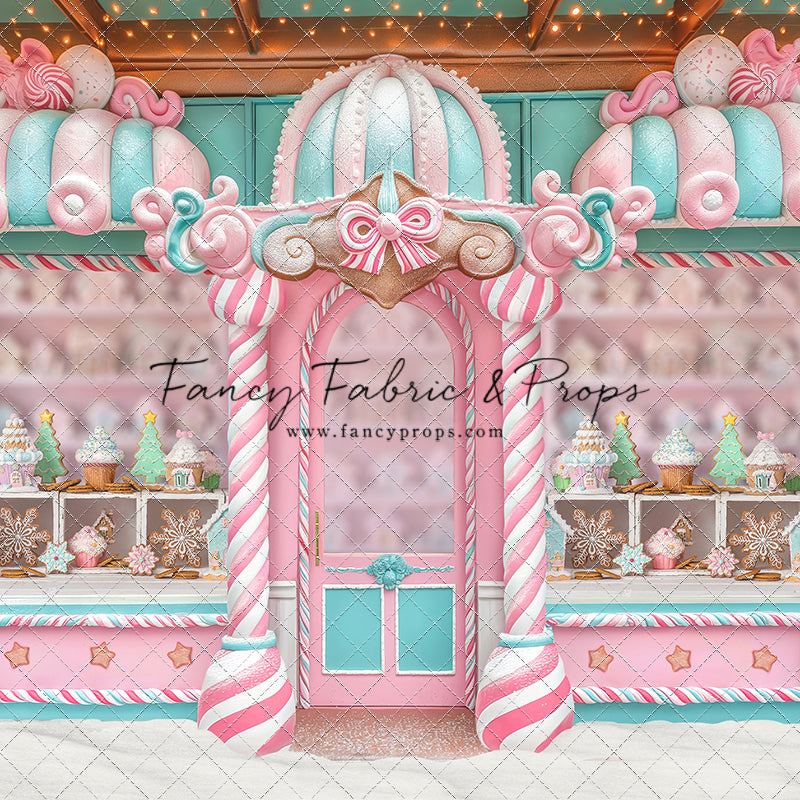 Pastel Gingerbread Store - With Sweep Option – Fancy Fabric & Props