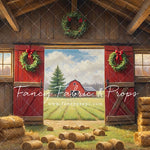 Red Barn Yuletide - Dirt Floor - with Sweep Option