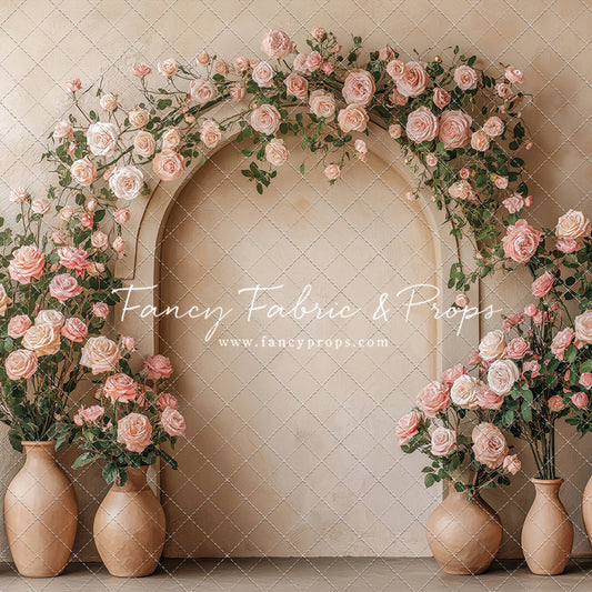 Soft Rose Arch - With Sweep Option