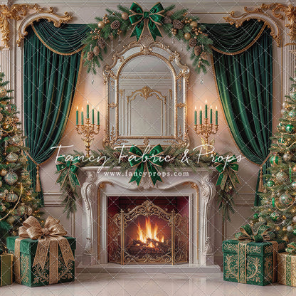 The Emerald Christmas Hearth  - with Sweep Option