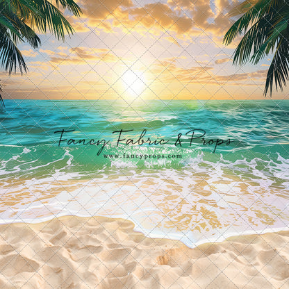 Tropical Beach Paradise 60x50" - Plus Sweep Option - Littles Collection