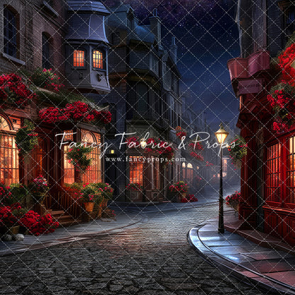 RTS Valentine Cafe Street - 8x7' Wrinkle-Free Fabric - Banding -  60% Off