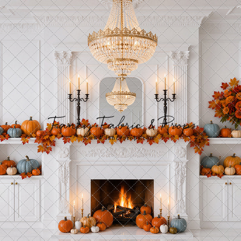 White Autumn Fireplace - With Sweep Option