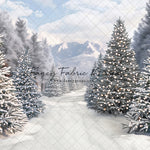 Snowy Mountain Tree Farm Path - with Sweep Option