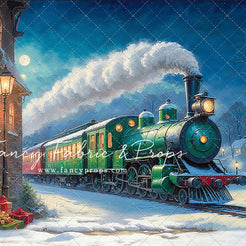 Festive Locomotive - Train on Right Option - With Sweep Option – Fancy ...