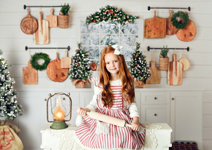 Snowy Country Christmas Kitchen