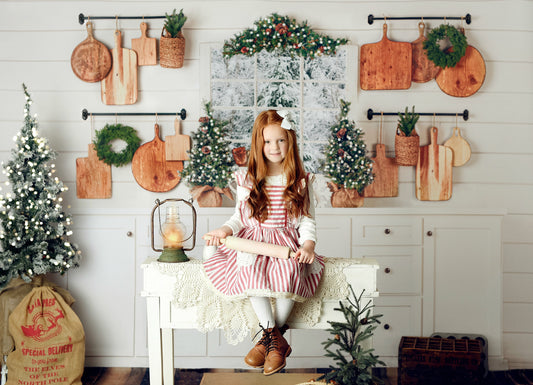 Snowy Country Christmas Kitchen