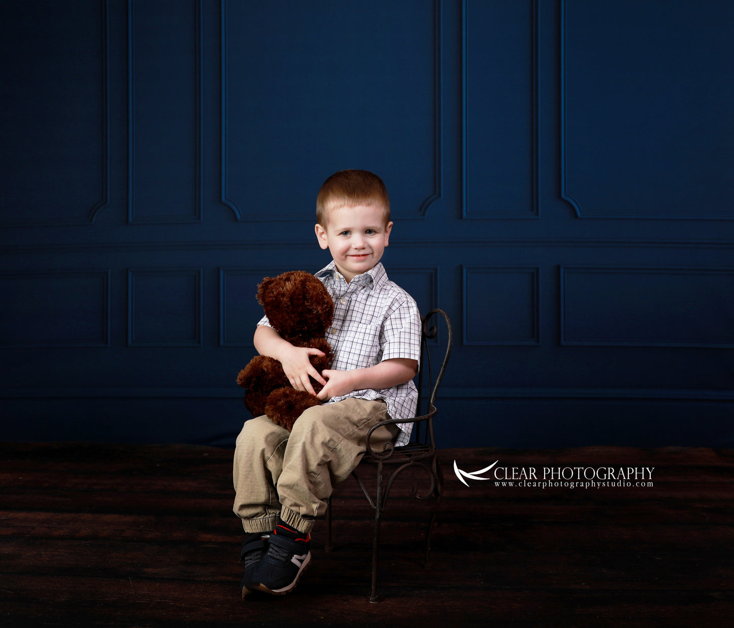 Midnight Wainscoting Wall