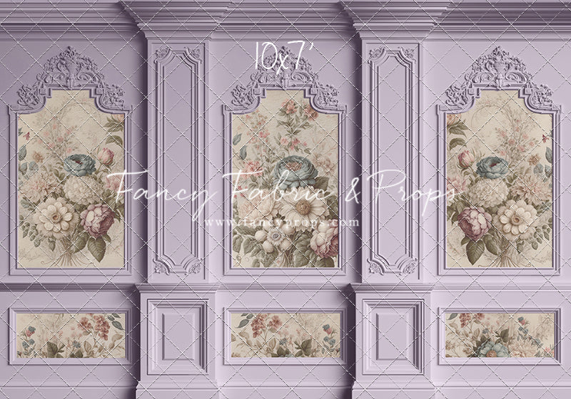 Lavender Floral Victorian Wall - With Sweep Option