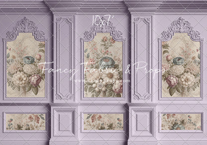 Lavender Floral Victorian Wall - With Sweep Option