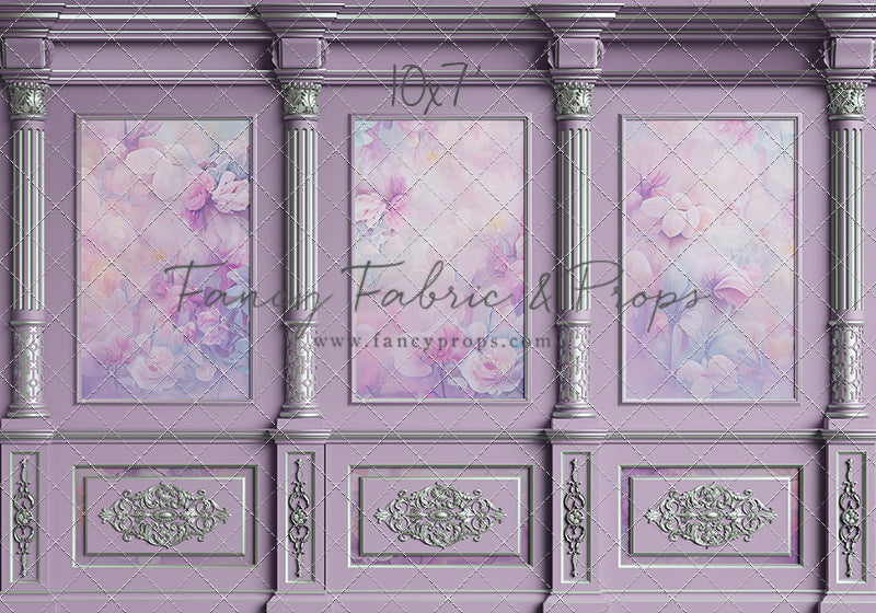 Violet Floral Victorian Wall - With Sweep Option
