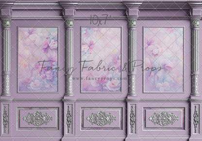 Violet Floral Victorian Wall - With Sweep Option