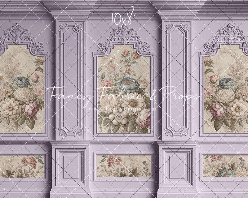 Lavender Floral Victorian Wall - With Sweep Option