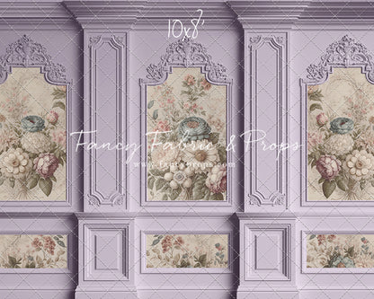 Lavender Floral Victorian Wall - With Sweep Option