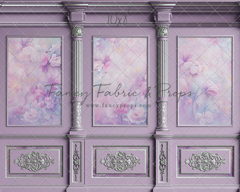 Violet Floral Victorian Wall - With Sweep Option