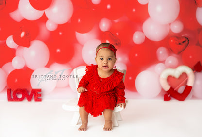 Loving Valentine Balloon Wall