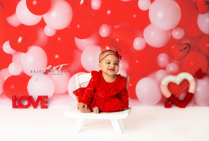 Loving Valentine Balloon Wall