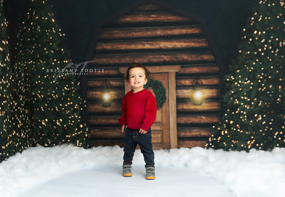 Snowy Christmas At The Cabin 2pc Mini Room