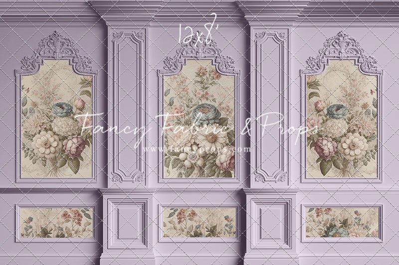 Lavender Floral Victorian Wall - With Sweep Option
