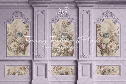 Lavender Floral Victorian Wall - With Sweep Option
