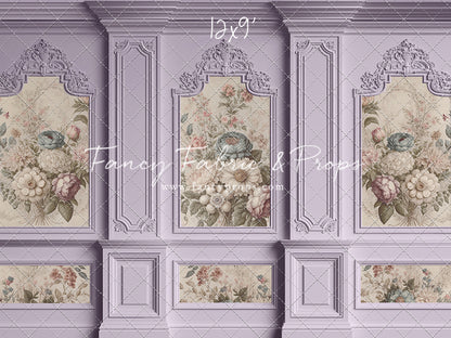 Lavender Floral Victorian Wall - With Sweep Option